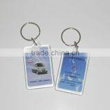 Custom Design Clear Plastic Key Chain / Acrylic Keychain