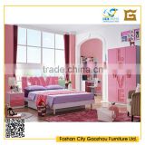 special design girls wood bedroom furniture sets in English letter style