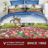 colorful floral pattern reactive printed 4pcs duvet set bedding pure cotton