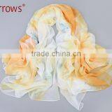Pink Rose Silk Twill Scarves Print Women Scarf Handmade Wrap Shawl Chiffon Large Cheap Price thumbnail-2