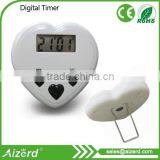 Heart-shaped Digital Timer With Magnet and Bracket at Back