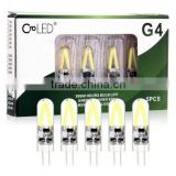 CroLED 10pcs G4 AC/DC12V Light Bulb 1.5W Bi-Pin Pure White LED Filament Lamp