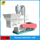 Double cyclone corn sticks/stalks grinding extruder machine with hammers