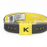 Cheap custom made silicone emergency bracelets cyclist id wristband