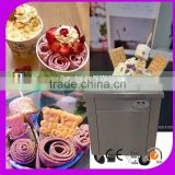 hot sale commercial 304 Stainless steel single pan ice cream machine fried