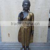 Fiberstone Golden Coat Standing Buddha Staute thumbnail-2