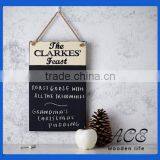 Wooden Hanging Blackboard Menu Board for Pub Advertising Black Board Customization Patterns Coffee Shop Sign thumbnail-1