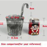 Bulk Antique Black Galvanized Outdoor Wall Hanging Metal Planter thumbnail-6