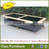 Rattan and Teakwood Furniture Outdoor 10 Seater Dining Table thumbnail-1