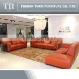 High Quality Luxury Furniture Top Grain Leather Sectional Sofa Set thumbnail-1