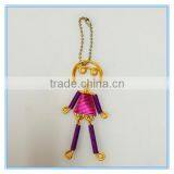 Wholesale Good Quality Handmade Beautiful Couples Sexy Girl and Boy Metal Pendant Key Chains thumbnail-3