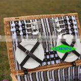 Rattan Material 4 Person Hand Woven Wicker Picnic Basket for Sale thumbnail-5