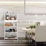 4-Tier White Modular Cut-Out WPC Home Storage Organizer Shelving Rack Unit Bookcase Shelf thumbnail-2