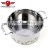 Hot Selling 3pcs Drum-shaped Stainless Steel Soup Pot Kitchen Cookware With Decal thumbnail-5