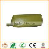 Leather Cosmetic Pouch Green thumbnail-4