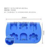11036 Six Cavities Three Different Flower Shaped Promotional Gift Silicone Cake Mold thumbnail-6