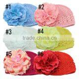 2015 Kid's Winter Big Flower Hats Handmade Knitted Hat Crochet Hat thumbnail-4