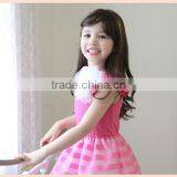 2015 Summer Girls Dress Girls Princess Stripe Dress 3D Flower Color Cute Pageant Party Wedding Costume Kids Clothing Best Gift thumbnail-5