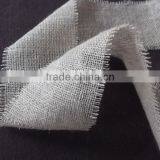 100% Jute Burlap Ribbon Raw Edge Nature Wired thumbnail-1