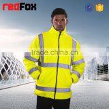High Visibility Yellow Fleece Winter Jacket Safety Reflective thumbnail-1