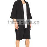 Hip Hop Style 1/2 Sleeve Open Front Men Lesiure Coat Jacket thumbnail-1