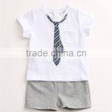New Style Custom Print Tie Two Piece t Shirts for Baby Print Yourself Logo thumbnail-1