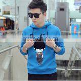 China Clothing Manufacturers Oem Custom 100% Cotton Long Sleeve Printed Pullover Hoodie Without Pockets thumbnail-1