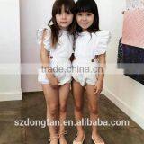 White Color Plain Baby Clothes European Summer Ruffle Baby Clothes Romper thumbnail-3