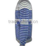 ISO9001/BSCI Manufature Blue V-neck Striped Design Wool Sweater thumbnail-4