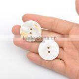 Big Natural Shell Buttons 28mm 2-hole Mother of Pearl Buttons Decoration SHELL-008 thumbnail-1