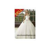 Ball Gown Strapless Wedding Dresses With Beading for Bride thumbnail-1