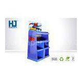 Blue Sports Corrugated Paper Cardboard Display Stand For Spider Man Socks