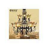 Clear Crystal Wrought Iron Modern Metal Chandelier for Villas / Home / Hotel Lighting thumbnail-1