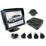 Car Rear View LCD Monitor System with a Camera and Four Sensors