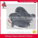 OEM Slippers Factory Supply Custom Plush Shark Slippers thumbnail-5