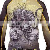 Wholesale Custom Sublimated Lycra Long Sleeve BJJ Rash Guard thumbnail-2