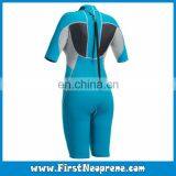 High Quality 2/3MM Neoprene CR Rubber Women Short Sleeve Super Stretch Shorty Wetsuit thumbnail-4