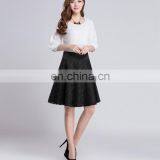 T-SK520 China Clothes Marron Lace Midi Elegant Womens A Line Skirt thumbnail-5