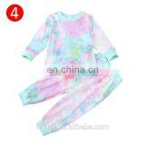 Baby Boy Girls Tie-Dye Clothes Set Autumn Spring Long Sleeve Button O-neck Tops Romper Pants 3Pcs Outfit for Newborn Infant Baby thumbnail-6