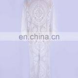 Оптовая белая кружевавая пляжная одежда для женщин - пляжная плащ thumbnail-4