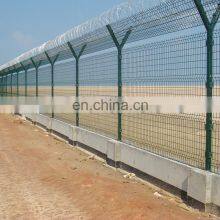 High Security Y Shaped Arm 3D Curved Airport Fence With Barbed Razor Wire thumbnail-2