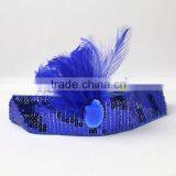 Christmas/Halloween/Party Costume Blue Feather Sequin Headpiece Headband thumbnail-2