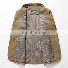 Zheng Wholesale Custom Men's New Casual 100% Cotton High Quality Large Size Small Suit Plus Size Men's Jackets thumbnail-5