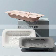 Plastic Drain Basket Sink Rack Retractable Vegetable Basin Sink Drain Rack for Kitchen thumbnail-5