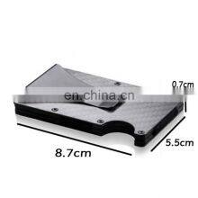 Ultra Thin RFID Blocking Credit Card Holder Metal Wallet Slim Carbon Fiber Card Case for Travel and Work thumbnail-4