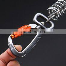 JRSGS Multifunctional D-Type Swivel Locking Carabiner, Rotating Carabiner Hook Clip for Dog Leash, Hammock, Camping, Hiking thumbnail-5