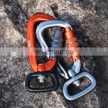 JRSGS Multifunctional D-Type Swivel Locking Carabiner, Rotating Carabiner Hook Clip for Dog Leash, Hammock, Camping, Hiking thumbnail-4