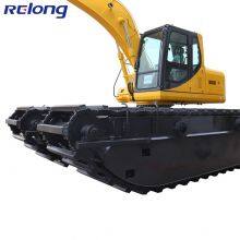 Amphibious Excavator With Floating Undercarriage Pontoon Diggers in Water thumbnail-2