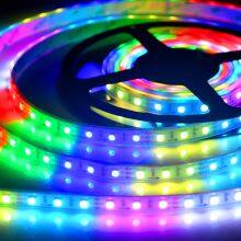 12V Built-in IC WS2811 Addressable Digital RGB Light 60led Waterproof IP65 IP67 IP68 RGB LED Strip thumbnail-3