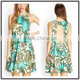 2015 China Manufacturer Customized the Latest Design Rose Skater Elegant Dress thumbnail-1